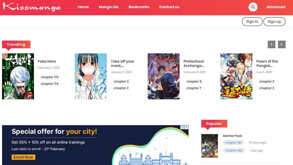  kissmanga.in - best free manga reading site with very little ads