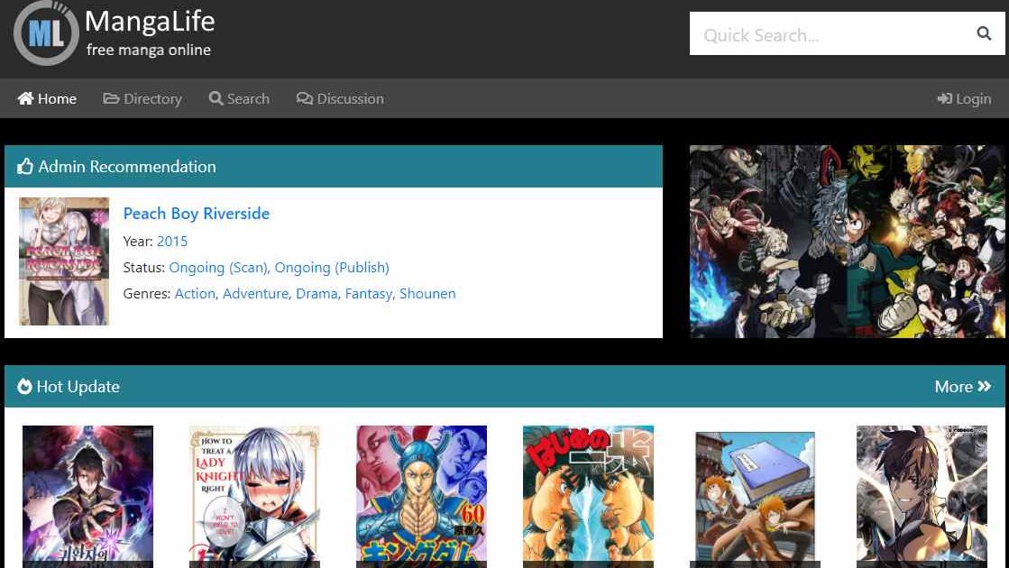 MangaLife - it is a new free manga reading website